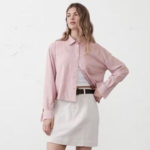 Banana Republic Striped Button-Down Shirt | work shirt